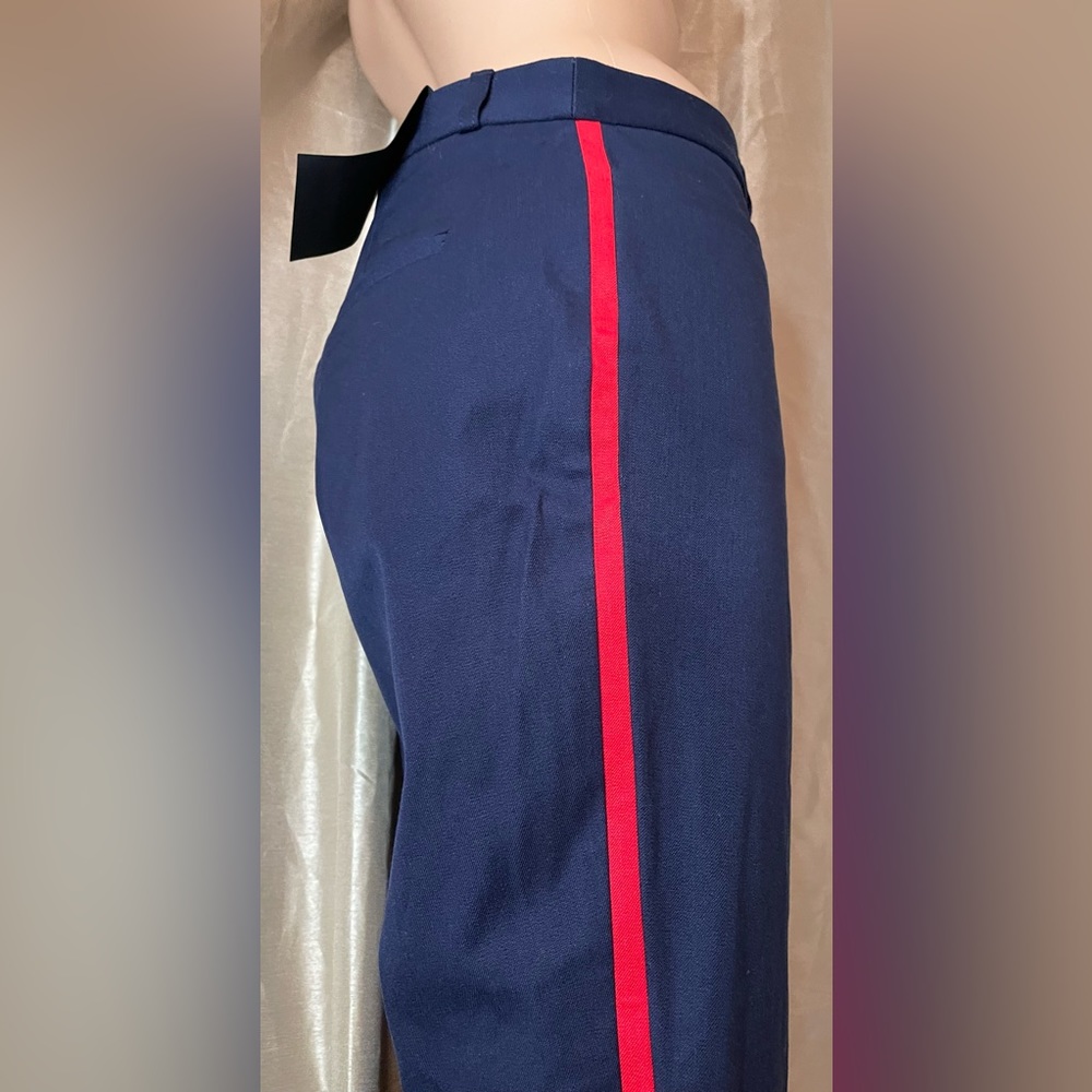 Banana Republic-Navy and red military inspired slacks